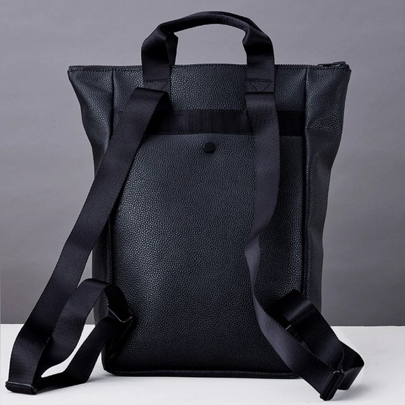 Ampersand As Apostrophe Black Lux Backpack-Tote - Picture 3 of 6